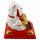 Glückskatze Maneki-Neko Knoten weiß Solar auf Sockel 8cm Winkekatze Lucky cat