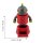Armaturenbrett Wackelfigur Roboter rot grau Solar Bot Solarfigur