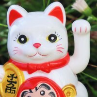 Lucky cat Mini Maneki-neko protection shield solar 5cm waving cat
