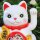 Lucky cat Mini Maneki-neko protection shield solar 5cm waving cat