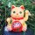 Lucky cat Mini Maneki-neko protection shield solar 5cm waving cat