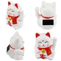 Lucky cat Mini Maneki-neko well-being solar 5cm waving cat