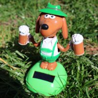 Solar wobble figure dog in leather pants beer bavaria solar
