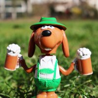 Solar wobble figure dog in leather pants beer bavaria solar