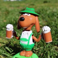 Solar wobble figure dog in leather pants beer bavaria solar