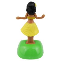 Wobble figure Hula yellow woman solar hawaiian hula girl dancing
