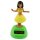 Wobble figure Hula yellow woman solar hawaiian hula girl dancing