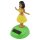 Wobble figure Hula yellow woman solar hawaiian hula girl dancing