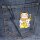 Patch lucky cat Maneki Neko white gold embroidered patch