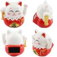 Lucky cat Mini Maneki-neko in bag solar 5cm waving cat
