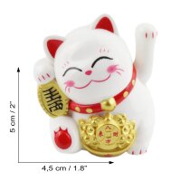 Lucky cat Mini Maneki-neko joy solar 5cm waving cat