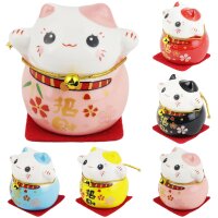 Ceramic Kittens Little Lucky Cats White Set of 5 style 7