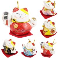 Ceramic Kittens Little Lucky Cats White Set of 5 style 8