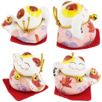 Ceramic Kittens Little Lucky Cats White Set of 5 style 8