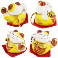 Ceramic Kittens Little Lucky Cats White Set of 5 style 8