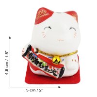 Keramik Kätzchen Kleine Glückskatzen weiß 5er Set Modell 10