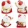 Ceramic Kittens Little Lucky Cats White Set of 5 style 10