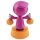 Armaturenbrett Wackelfigur Skelett pink Kürbis Halloween Grusel Solarfigur