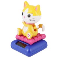 Armaturenbrett Wackelfigur Katze weiß gelb...