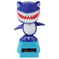 Armaturenbrett Wackelfigur Hai weiß blau Haifisch...