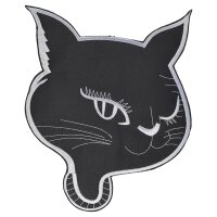 Backpatch - Cats head - black-white