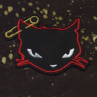 Patch - Black Cat - Cat with safety pin