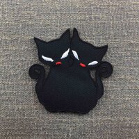 Aufnäher - Schwarze Katzen - schwarz - Patch