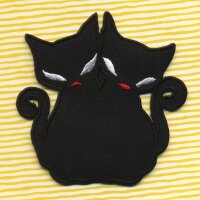 Aufnäher - Schwarze Katzen - schwarz - Patch