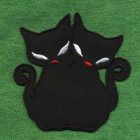 Aufnäher - Schwarze Katzen - schwarz - Patch