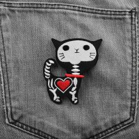 Aufnäher - Katze - Skelett - Patch