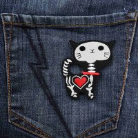 Aufnäher - Katze - Skelett - Patch