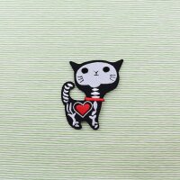 Aufnäher - Katze - Skelett - Patch