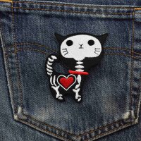 Aufnäher - Katze - Skelett - Patch