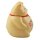 Roundish lucky cat - Maneki Neko - Waving cat - 10 cm - beige