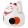 Roundish lucky cat - Maneki Neko - Waving cat - 8 cm - white