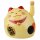 Roundish lucky cat - Maneki Neko - Waving cat - 8 cm - beige