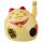 Glückskatze - Maneki-neko - rundliche Winkekatze 8 cm - beige