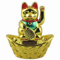 Glückskatze - Maneki-neko - Winkekatze Solar -...