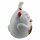 Glückskatze - Maneki-neko - rundliche Winkekatze 11 cm - weiß
