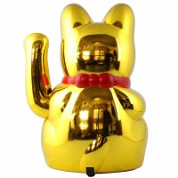 Glückskatze - Maneki-neko - Winkekatze - 30 cm - gold
