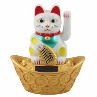 Glückskatze - Maneki-neko - Winkekatze Solar -...