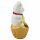 Glückskatze - Maneki-neko - Winkekatze Solar - ovaler Sockel - 14 cm - weiß