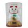 Glückskatze - Maneki-neko - Winkekatze Solar - runder Sockel - 15 cm - weiß