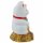 Glückskatze - Maneki-neko - Winkekatze Solar - runder Sockel - 15 cm - weiß