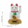 Lucky cat - Maneki Neko - Waving cat - solar - round socket - 15 cm - white