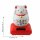 Glückskatze Maus - Maneki-neko - Winkekatze - Solar - 10,5 cm - weiß