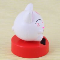 Solar Wobble Figure - Thick Smirking Cat - white