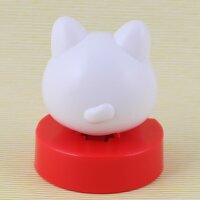 Solar Wobble Figure - Thick Smirking Cat - white