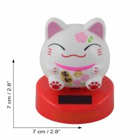 Solar Wobble Figure - Thick Smirking Cat - white