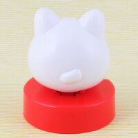 Solar Wobble Figure - Thick Happy Cat - white